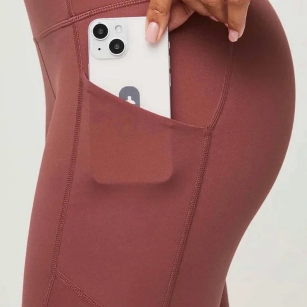 Figs Biker Shorts in Mauve Brown - Picture 2 of 7
